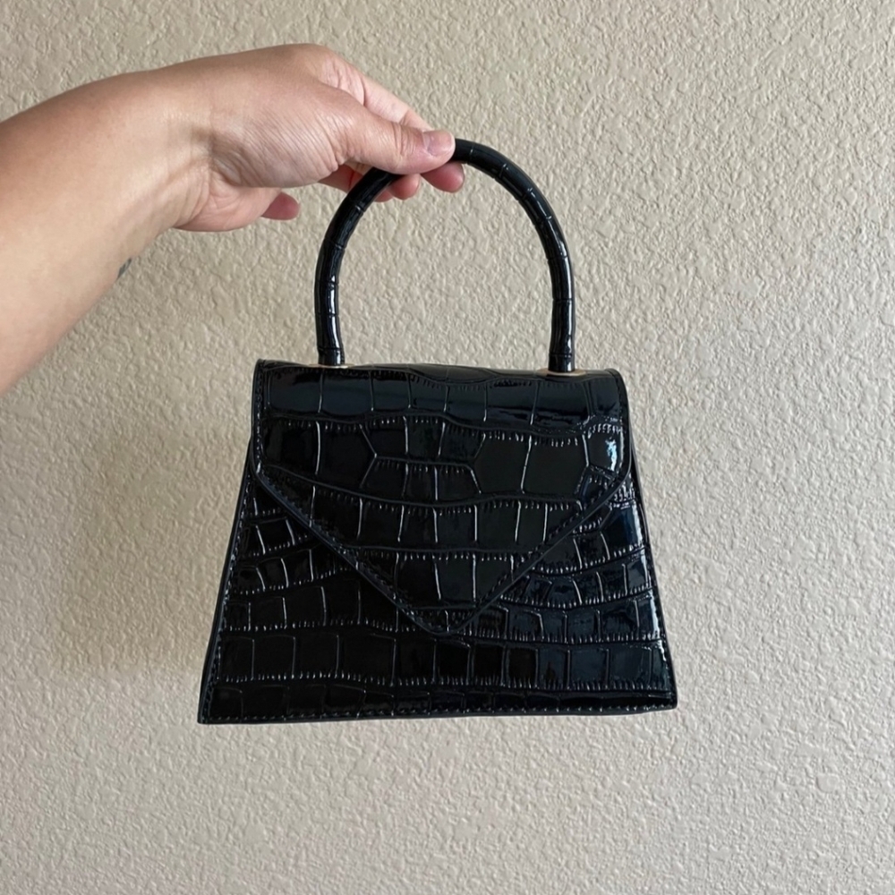 Mini Croc Embossed Bag. - Picture 3 of 7